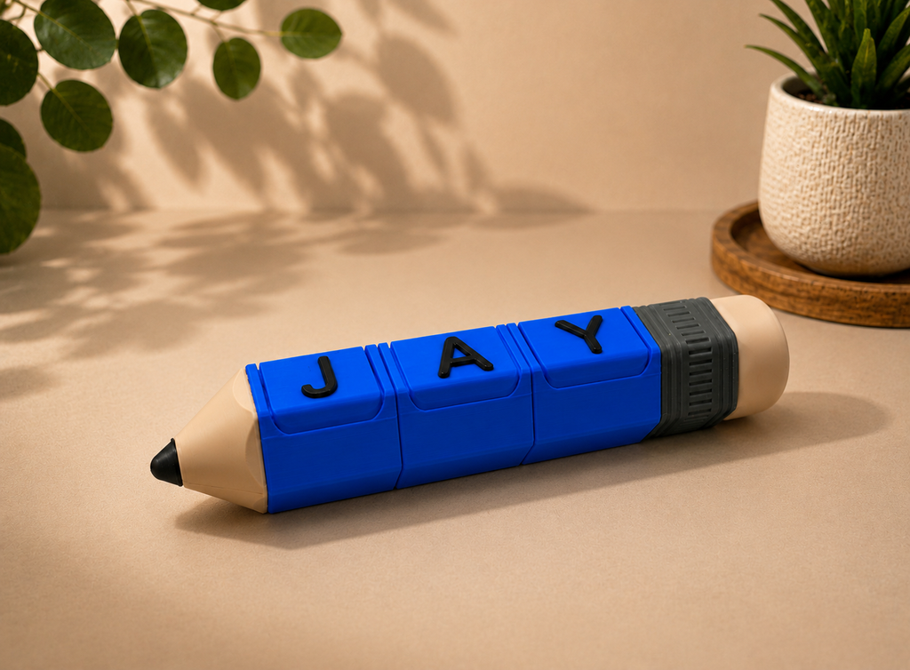 Personalized Pencil Clicker Fidget – Up to 8 Characters