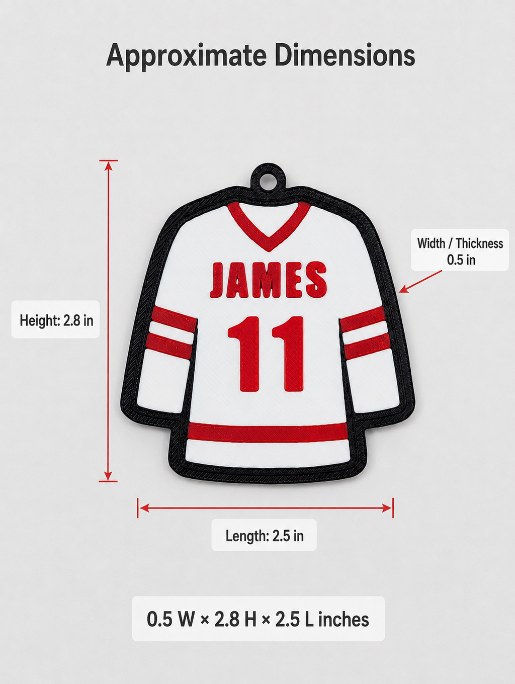 Hockey Jersey Tags Keychain