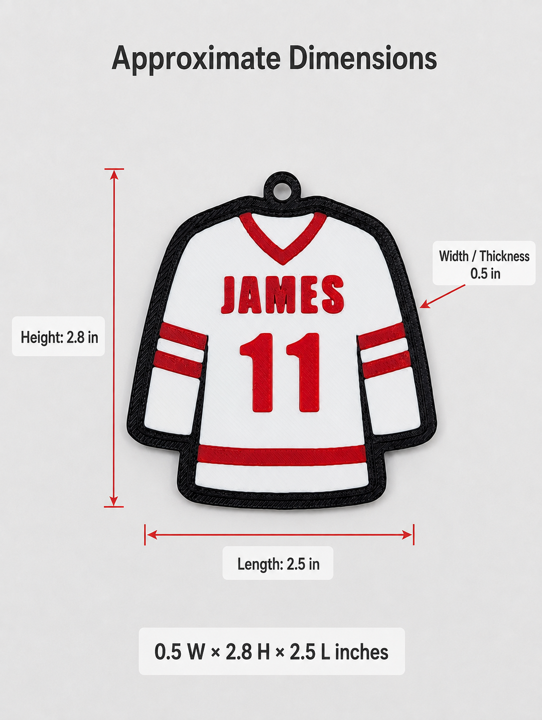 Hockey Jersey Tags Keychain