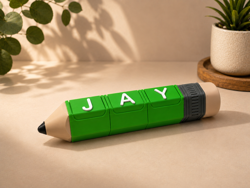 Personalized Pencil Clicker Fidget – Up to 8 Characters