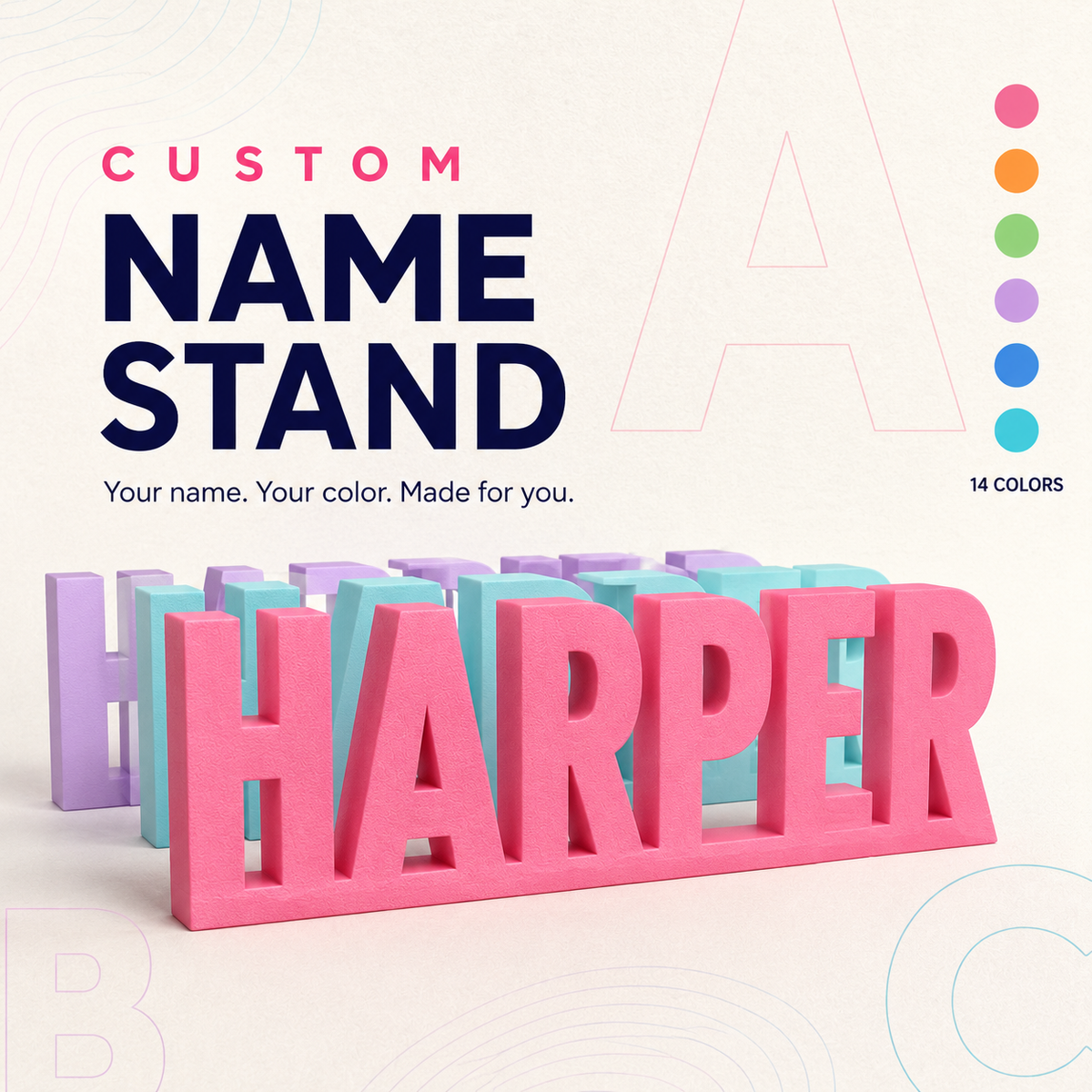 Customizable Name Stand