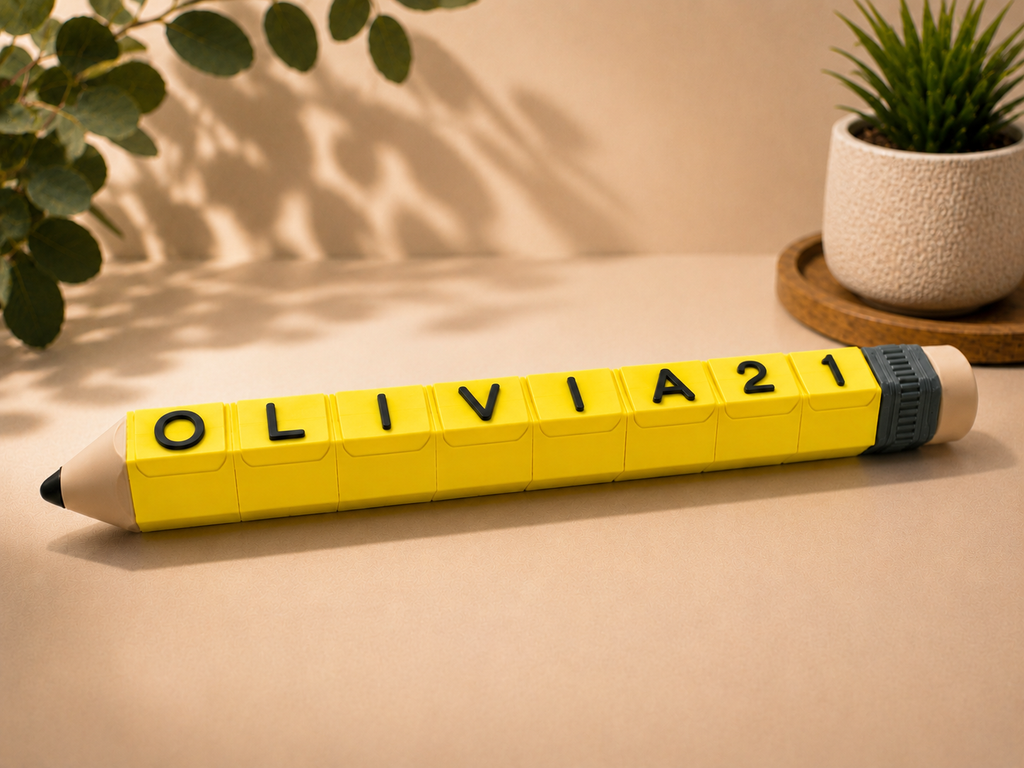Personalized Pencil Clicker Fidget – Up to 8 Characters